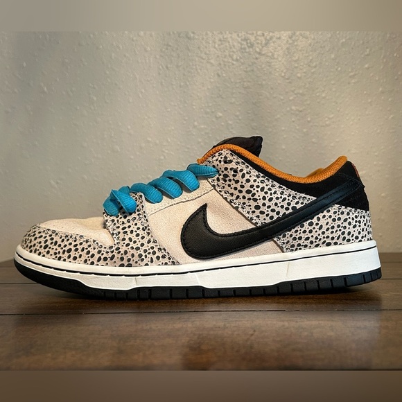 NIKE SB DUNK LOW ELECTRIC PACK OLYMPIC SAFARI SNEAKERS - Picture 5 of 9